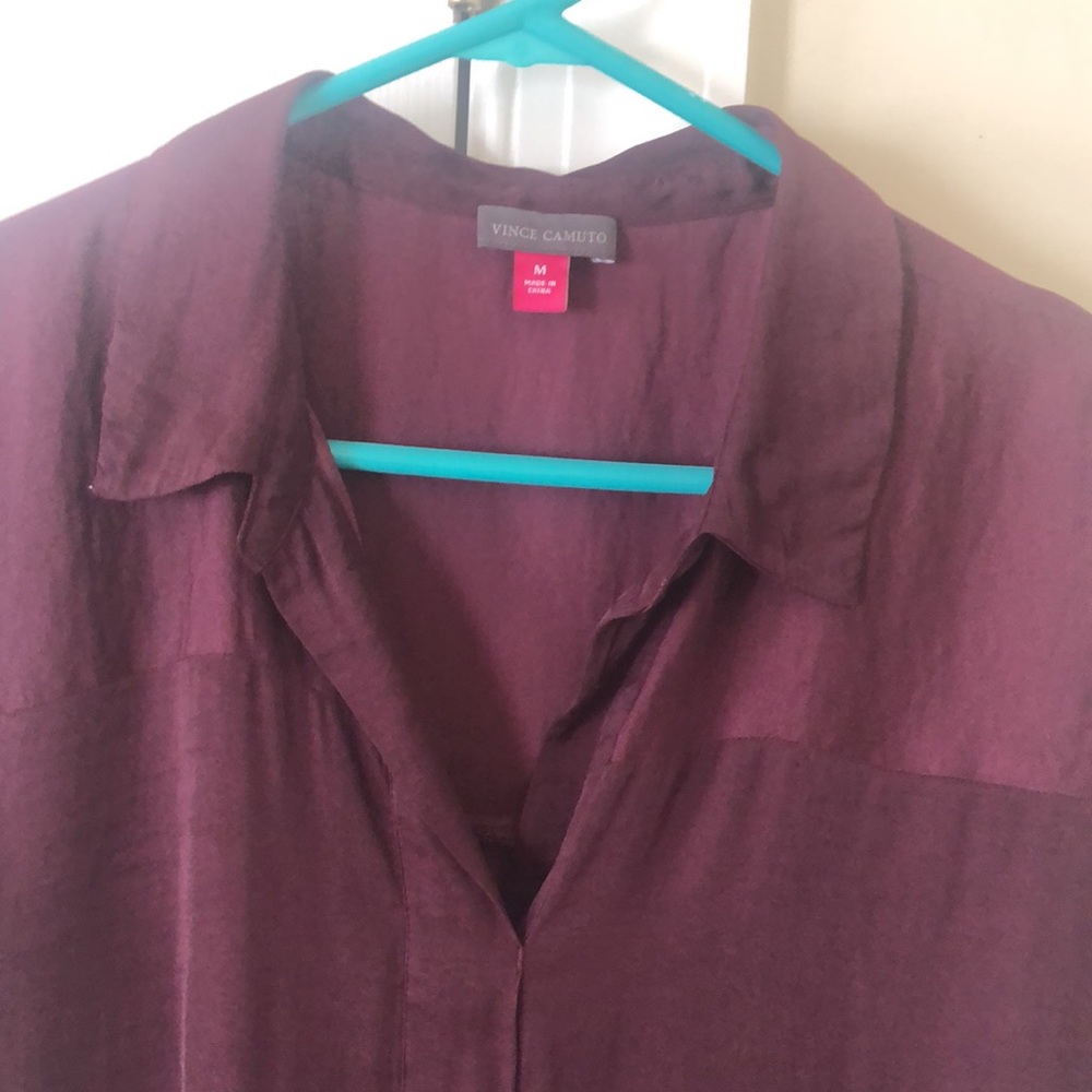 Vince Camuto light weight burgundy loose fitting shirt